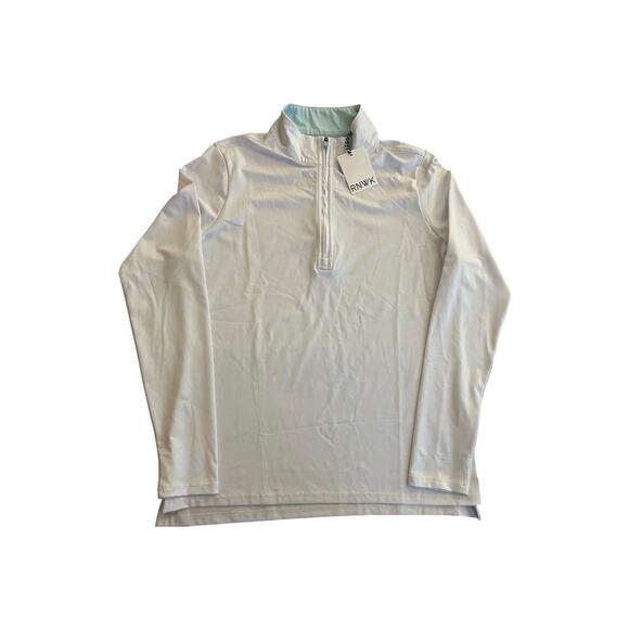 RNWK Renwick Sport Solid 1/4 Zip Size M NWT White Retail $95 - Picture 1 of 9